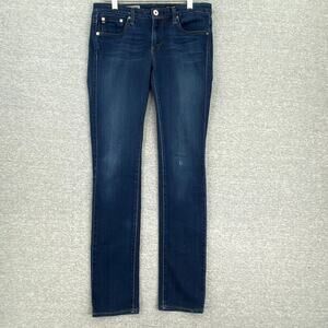 Adriano Goldschmied Jeans Womens 27R Soft Denim Stevie Slim Straight Distressed